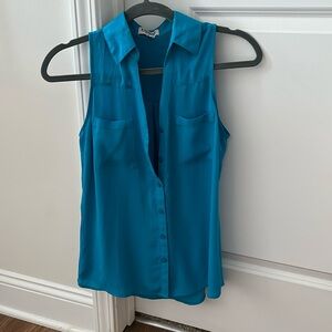 Express Portifino blue XS Tank Top button up
